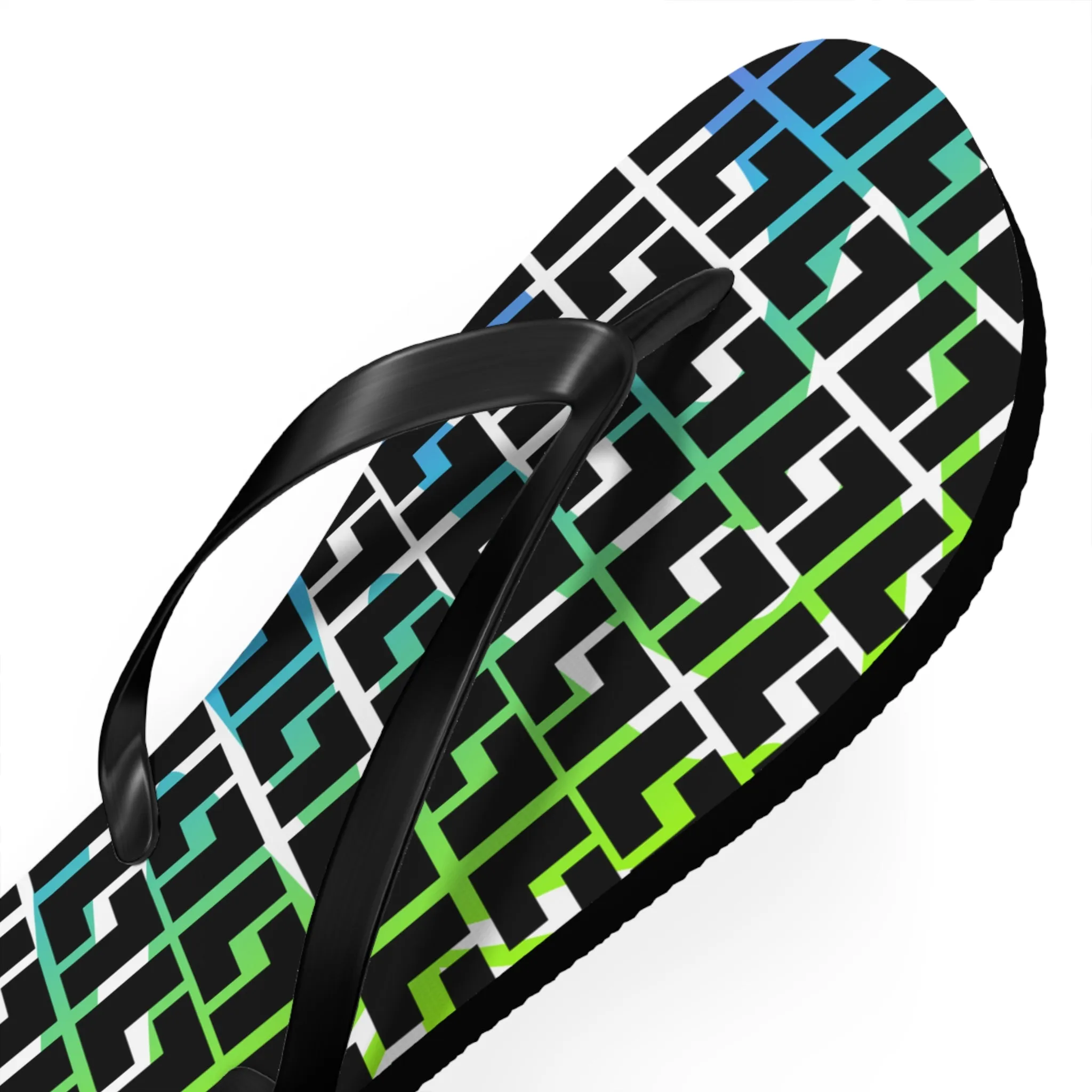 Neon Rainbow Flip Flops