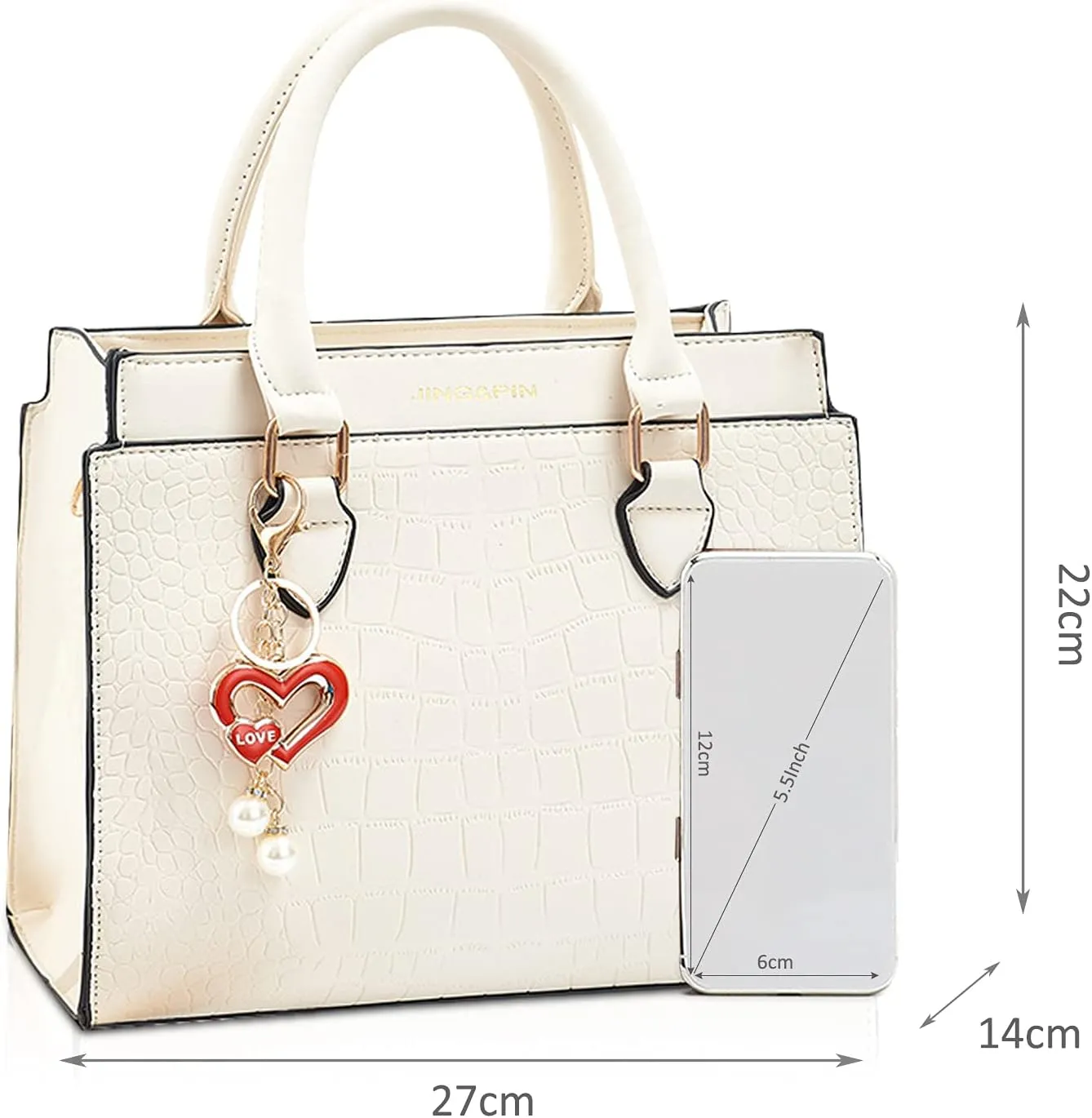 NICOLE & DORIS Women Handbag Designer Shoulder Bag Tote Bags Crocodile Pattern Crossbody Bag PU Leather Top Handle Bags