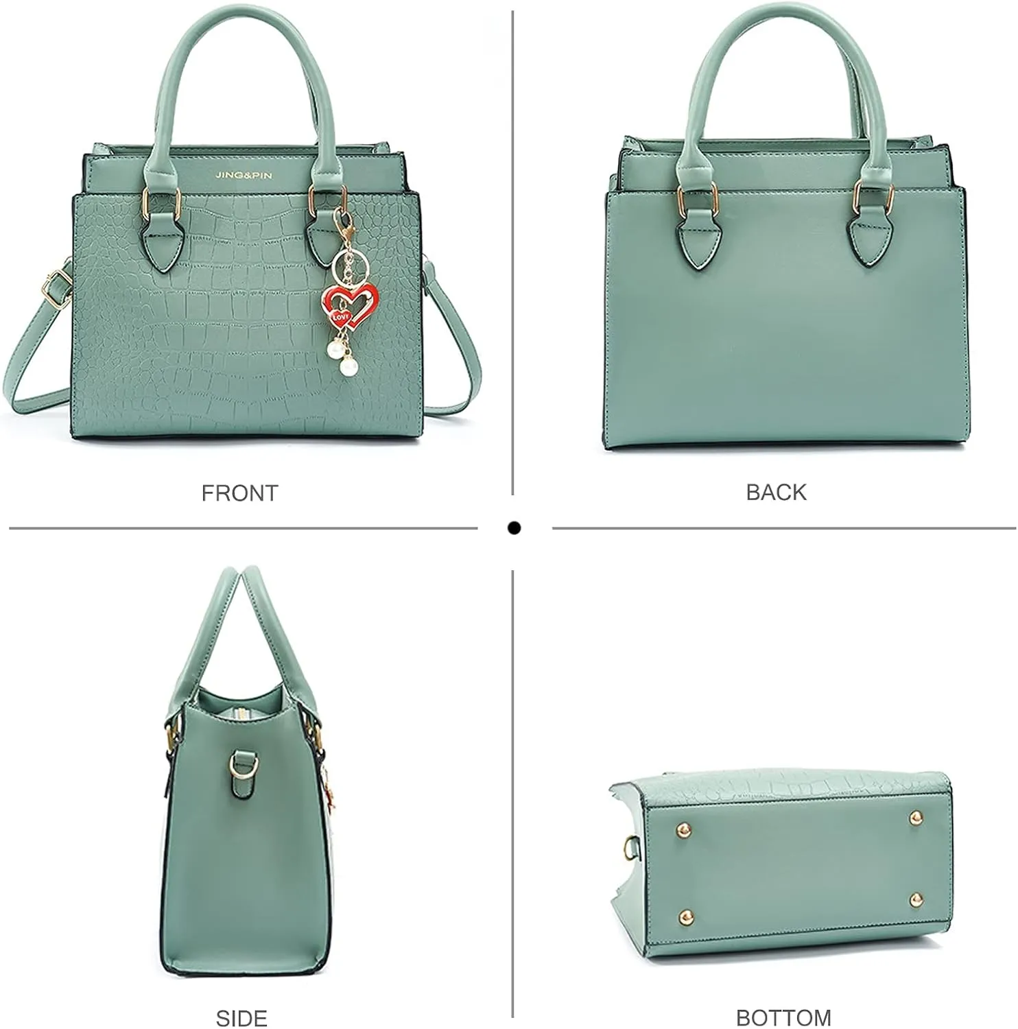 NICOLE & DORIS Women Handbag Designer Shoulder Bag Tote Bags Crocodile Pattern Crossbody Bag PU Leather Top Handle Bags