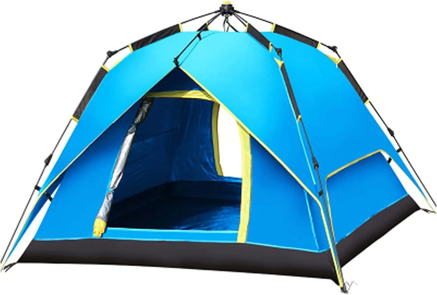 NIEH Automatic Tent, Outdoor 3-4 People Quickly Open Double-Layer Rainproof Family Camping Barbecue Camping Tent