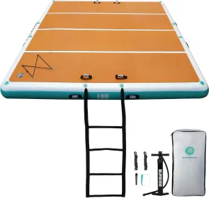 Niphean Inflatable Floating Dock 10ft for 5-6 People&Friend, Quick Inflation/Deflation Easily Transportable Inflatable Dock Floating Platform, Non-Slip Surface for Pool Lake Beach Ocean