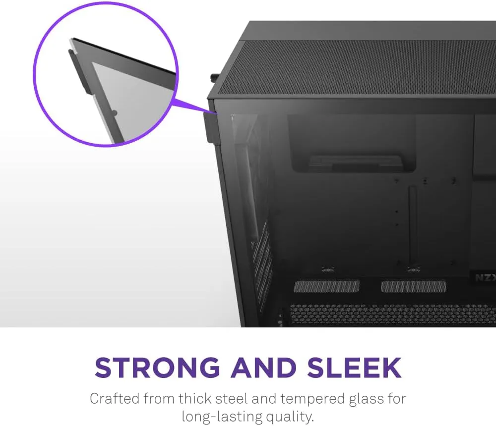 NZXT H5 Flow 2024 - Compact ATX Mid-Tower PC Gaming Case - High Airflow - 2 x 120mm Fans Included - 360mm Front & 240mm Top Radiator Support - Cable Management System - Tempered Glass - Black