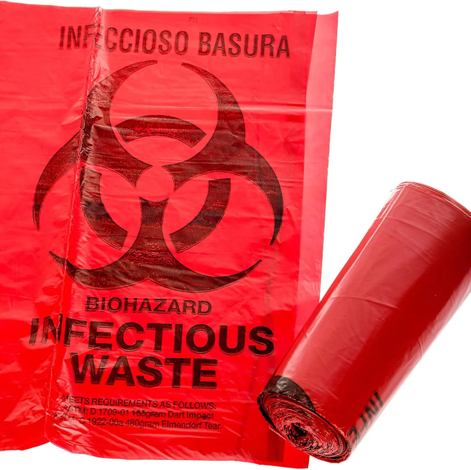 Oakridge OSHA Approved Biohazard Safety Bags (25 Gallon) (50 Bags) - Professional Grade
