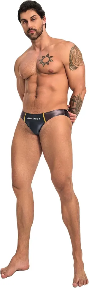 Oceanus series sexy low waist luster breathable sports ice silk color matching briefs（513）