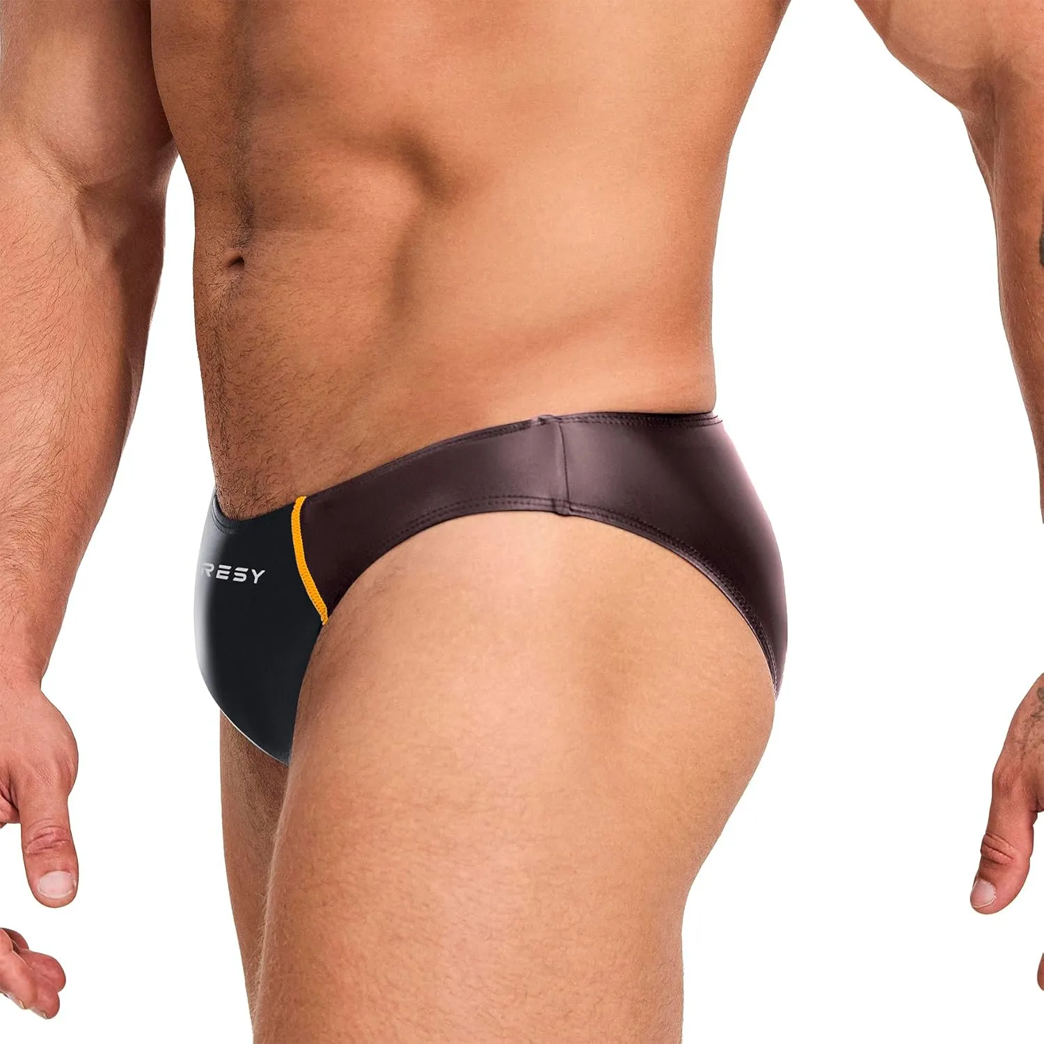 Oceanus series sexy low waist luster breathable sports ice silk color matching briefs（513）