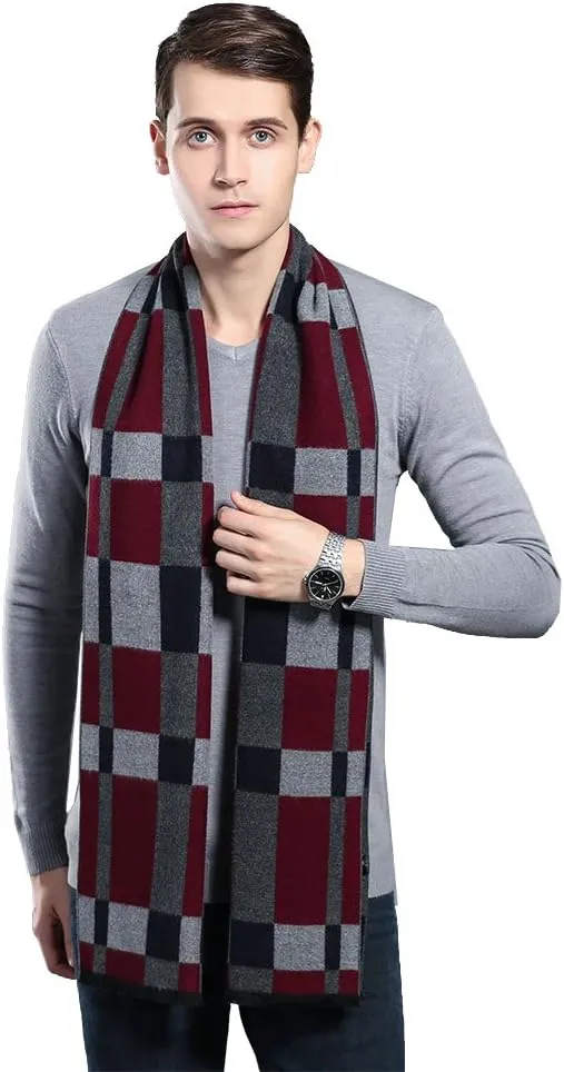 OHAYOMI Mens Scarf Winter Fashion Formal Soft Scarves for Men