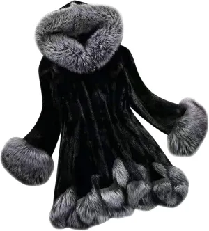 OIOLOYJM Women's Winter Coat Warm Puffer Thicken Parka Jacket with Fur Hood, Thick Padded Coats Loose Fleece Oversized Faux Fur Hooded Jackets