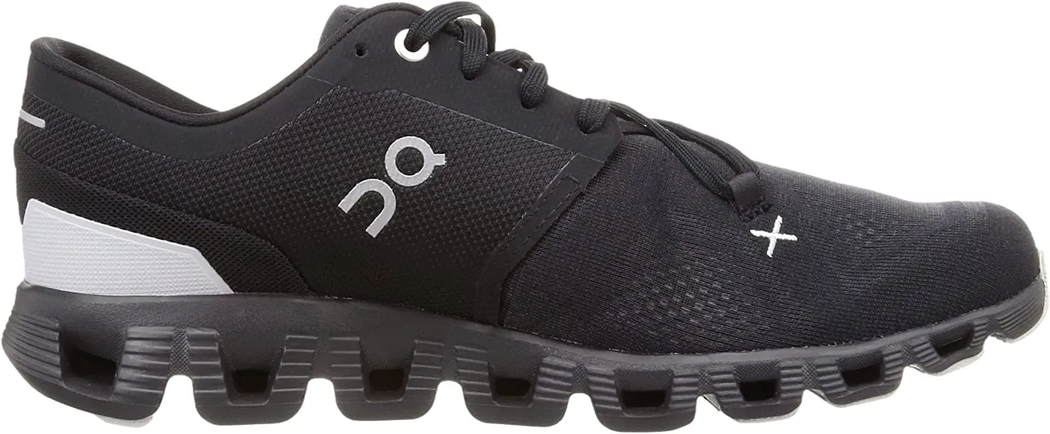 On Men's Cloud X 3 Sneakers, Black, 9.5 Medium US