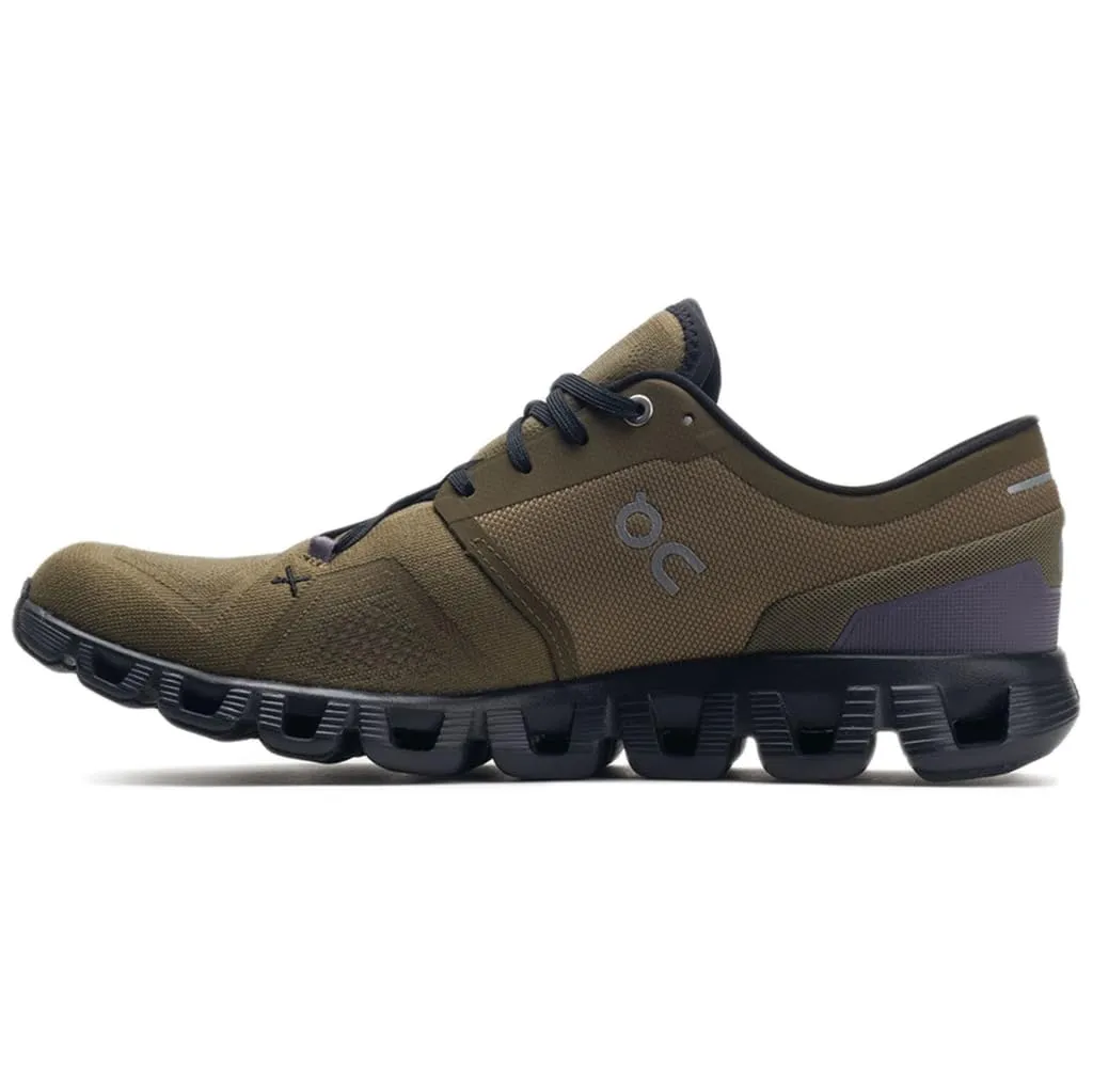On Men's Cloud X 3 Sneakers, Hunter/Black, 12.5 Medium US