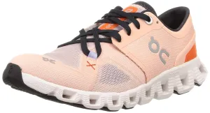 On Women's Cloud X 3 Sneakers, Rose/Sand, Pink, 6 Medium US