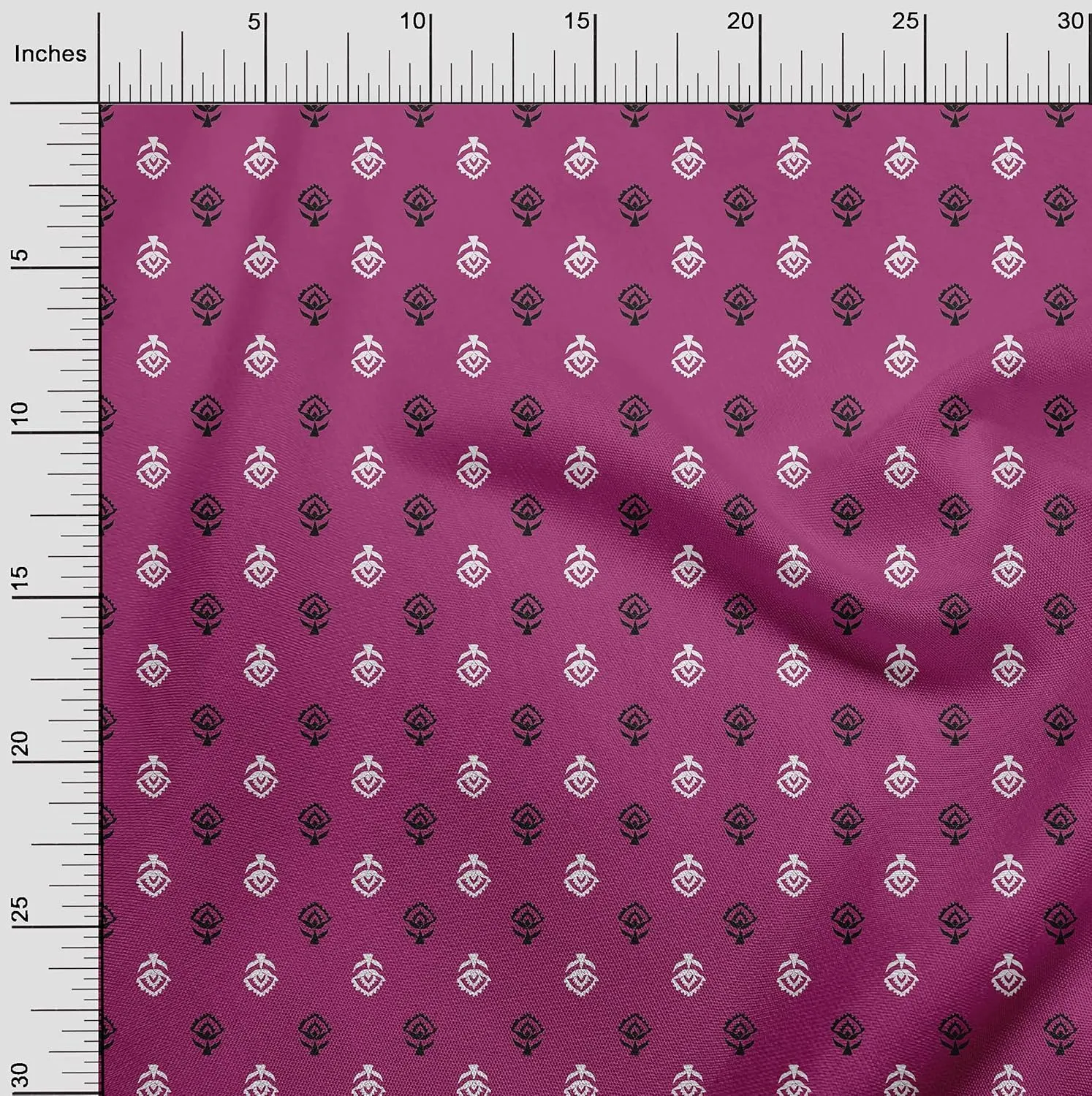 oneOone Cotton Silk Dark Magenta Fabric Block Craft Projects Decor Fabric Printed by The Yard 42 Inch Wide-SC