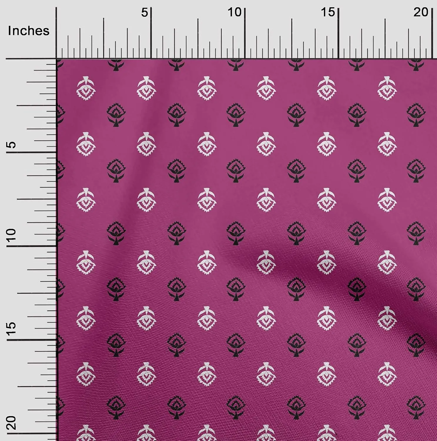 oneOone Cotton Silk Dark Magenta Fabric Block Craft Projects Decor Fabric Printed by The Yard 42 Inch Wide-SC