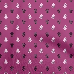 oneOone Cotton Silk Dark Magenta Fabric Block Craft Projects Decor Fabric Printed by The Yard 42 Inch Wide-SC