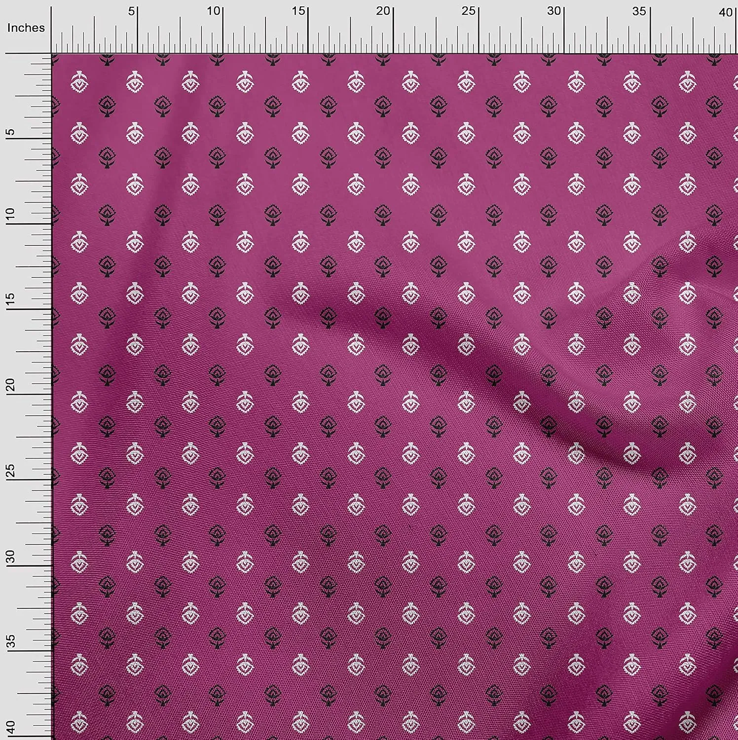 oneOone Cotton Silk Dark Magenta Fabric Block Craft Projects Decor Fabric Printed by The Yard 42 Inch Wide-SC
