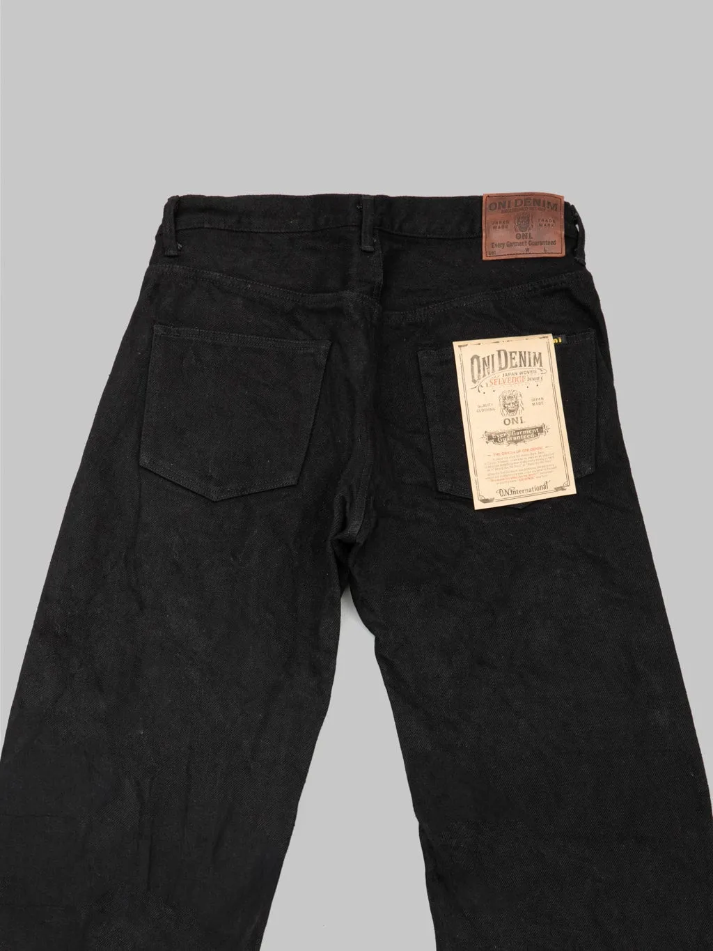ONI Denim 200ZR-BKBK "Secret Black Denim" 20oz Wide Straight Jeans