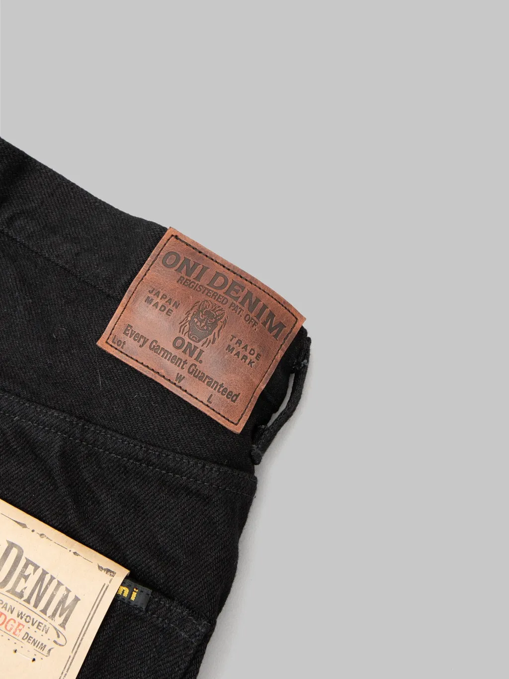 ONI Denim 200ZR-BKBK "Secret Black Denim" 20oz Wide Straight Jeans