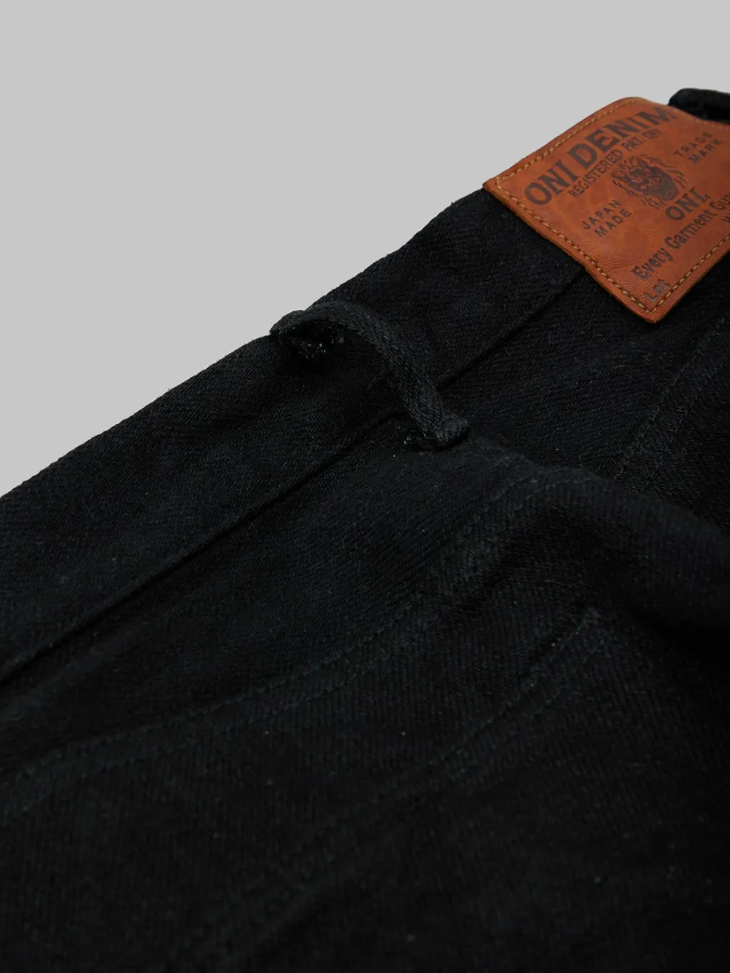 ONI Denim 246ZR-BKBK "Secret Black Denim" 20oz Neat Straight Jeans