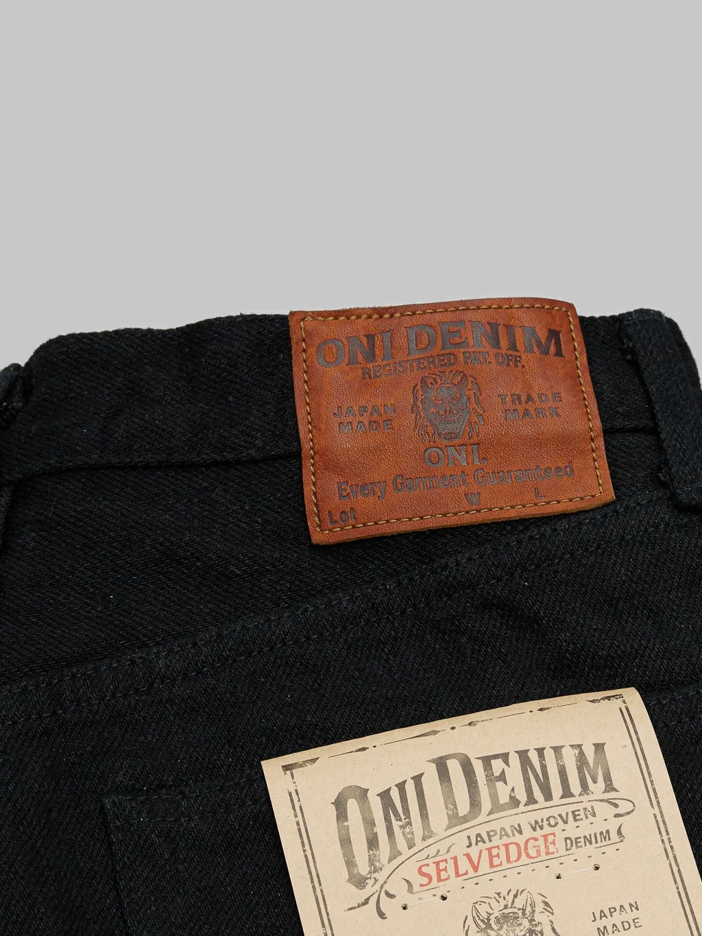ONI Denim 622ZR-BKBK "Secret Black Denim" 20oz Relaxed Tapered Jeans