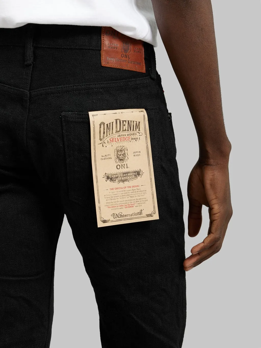 ONI Denim 622ZR-BKBK "Secret Black Denim" 20oz Relaxed Tapered Jeans