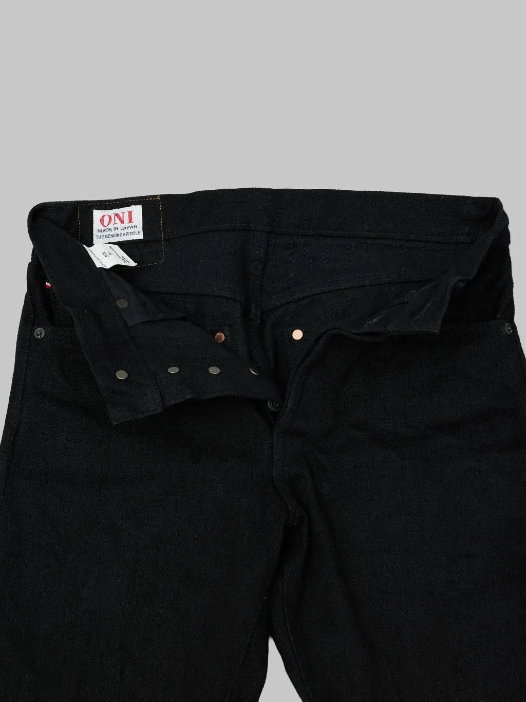 ONI Denim 622ZR-BKBK "Secret Black Denim" 20oz Relaxed Tapered Jeans