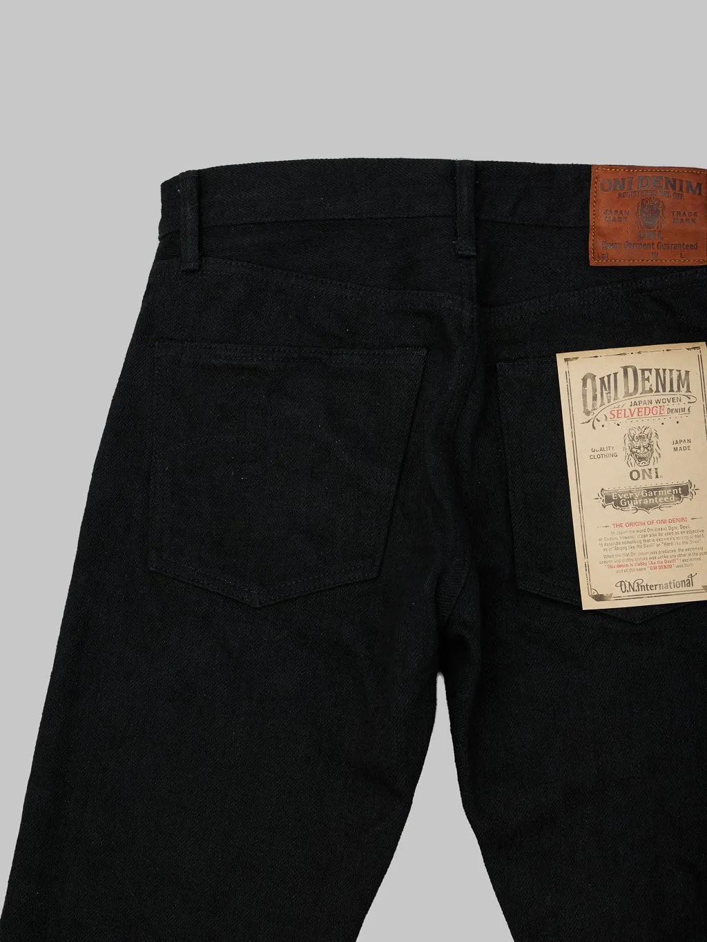 ONI Denim 622ZR-BKBK "Secret Black Denim" 20oz Relaxed Tapered Jeans