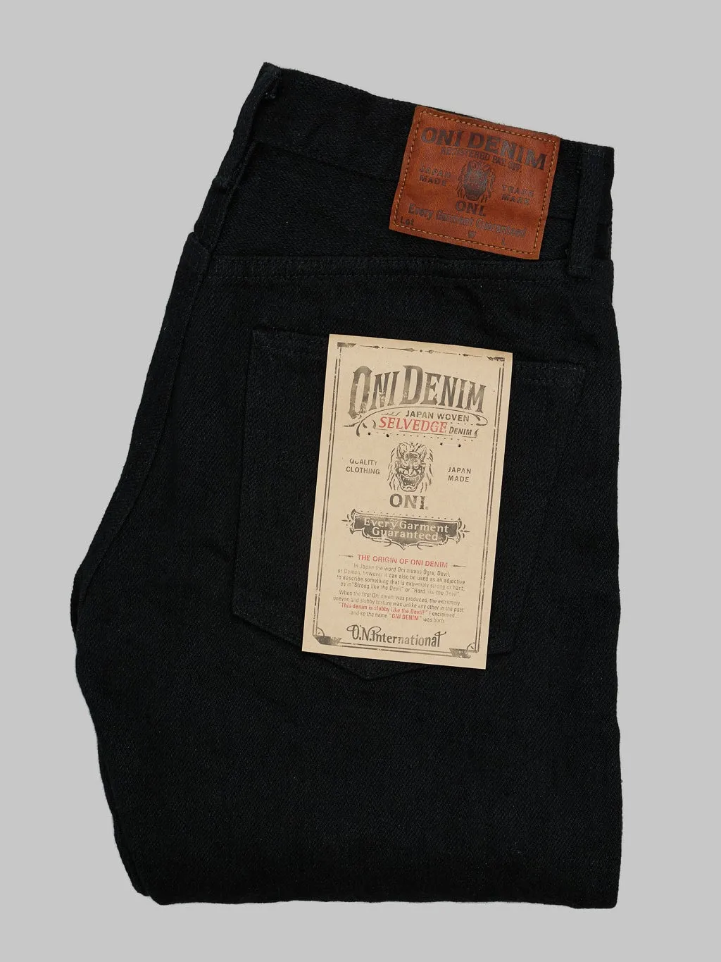ONI Denim 622ZR-BKBK "Secret Black Denim" 20oz Relaxed Tapered Jeans