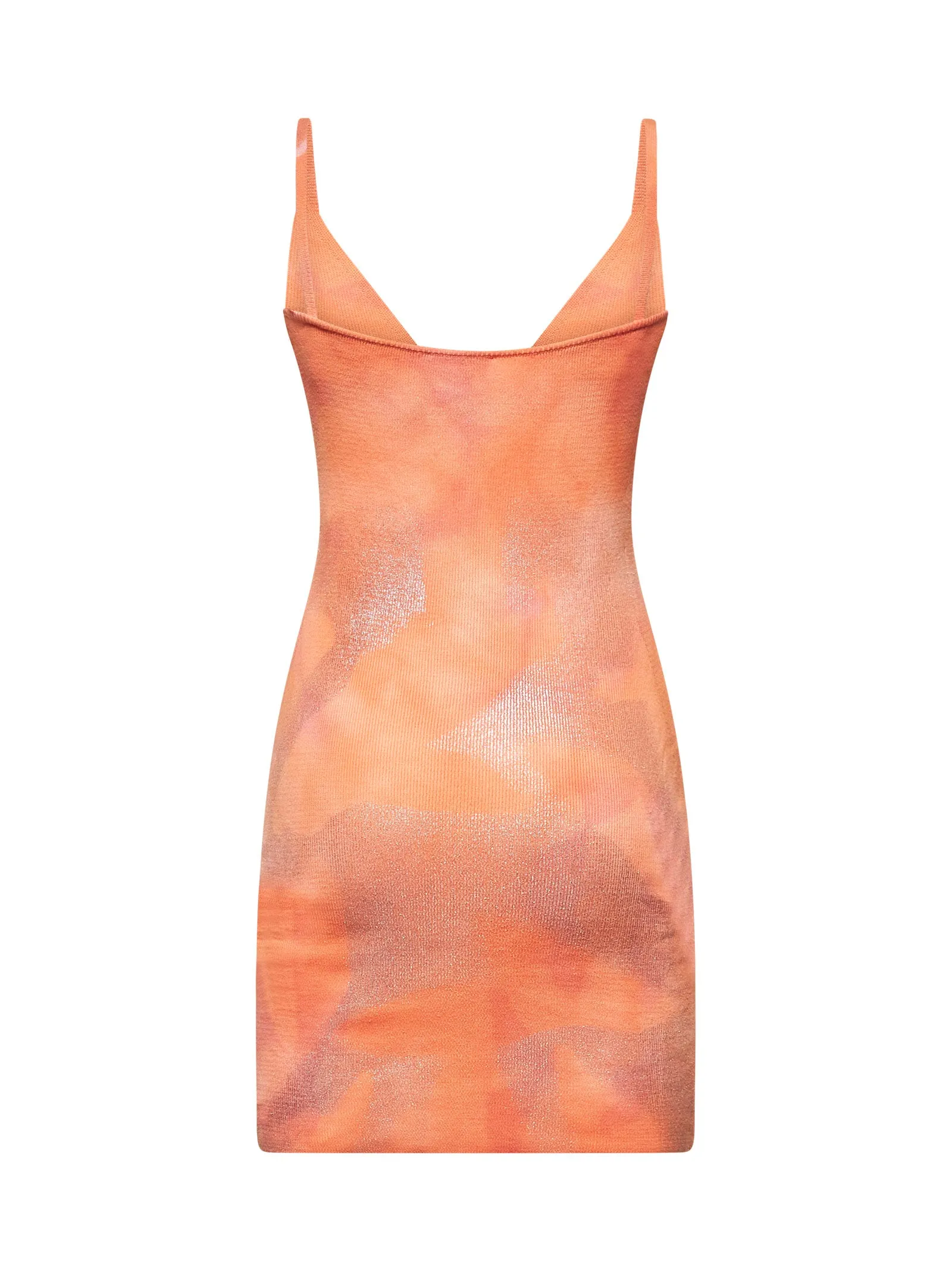 Orange M-Isma knit minidress
