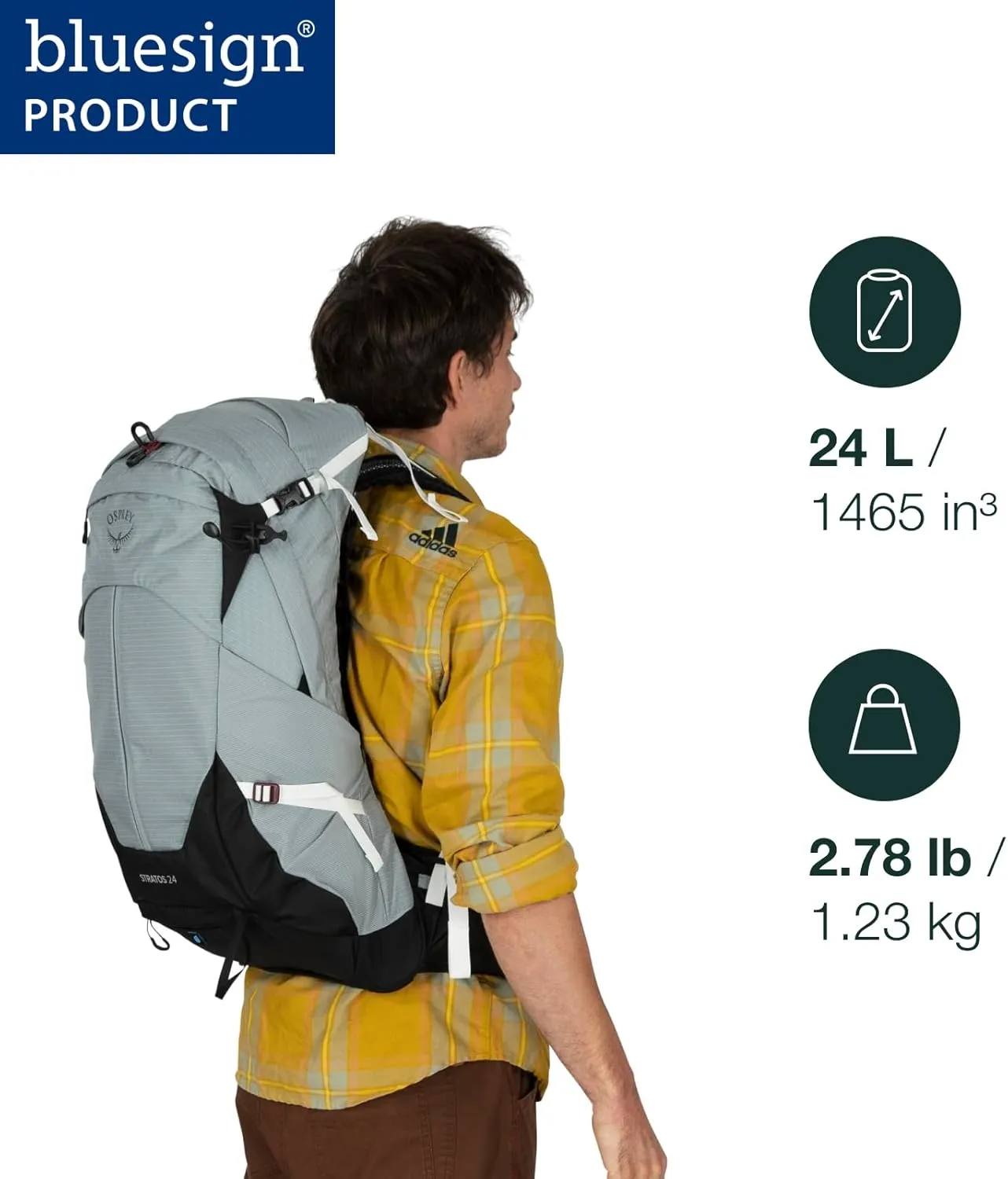 Osprey Stratos 24L Men's Hiking Backpack, Poinsettia Red