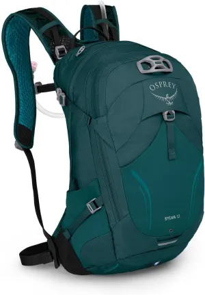 Osprey Sylva 12L Women's Biking Backpack with Hydraulics Reservoir, Baikal Green