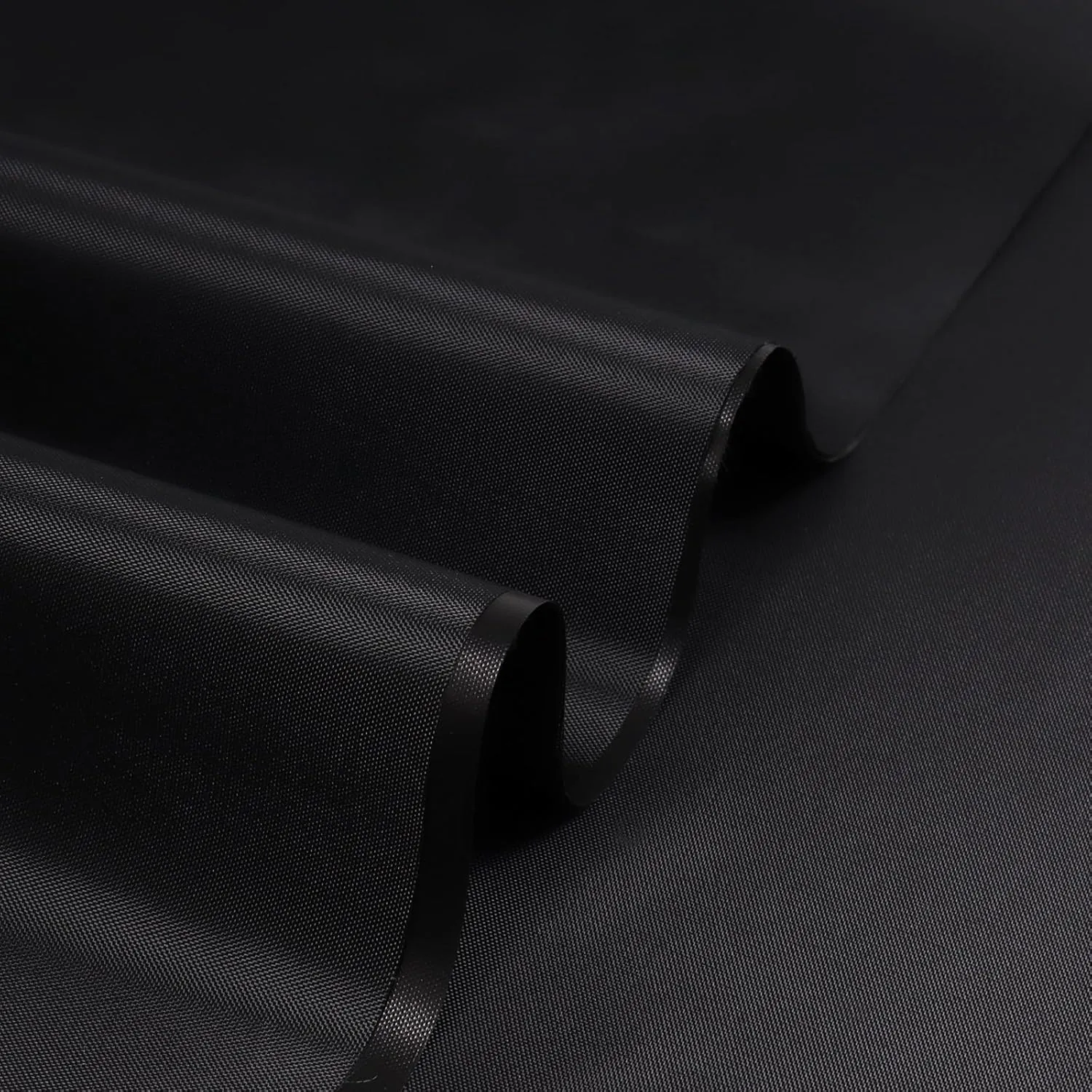 Outdoor Waterproof UV Sun Protection Canvas Fabric, UPF 50  Silver Backing 210 Denier Canvas Fabric for Outdoor/Indoor, Awning, Tent, Umbrella, Tarp, DIY Project, 60" Wide (1 Yard, Black)