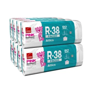 Owens Corning 512 SQFT 8 Bags of R 38 Kraft Faced 24 by 48 Fiberglass Fits 2X12 attic