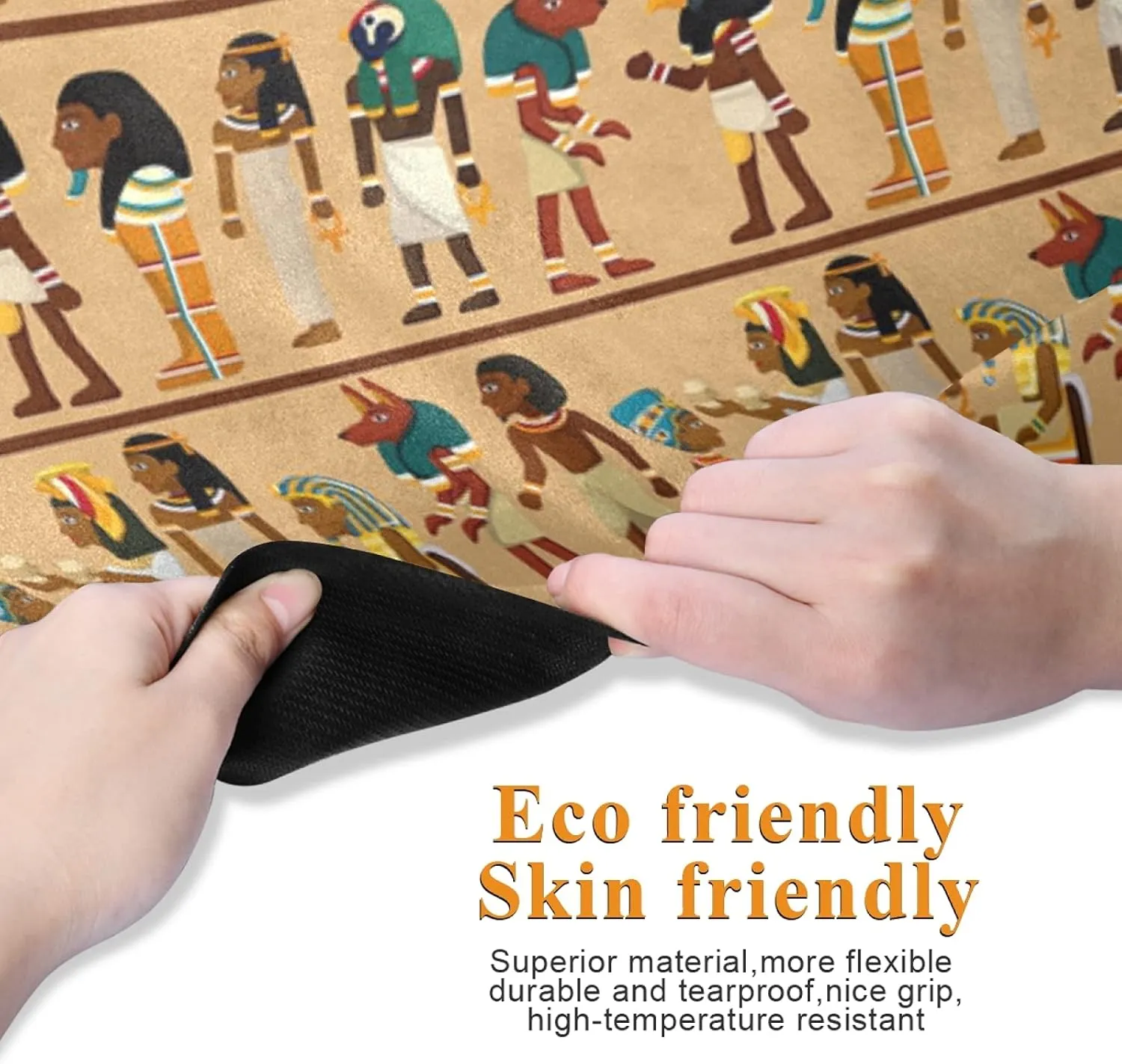 Oyihfvs 1mm Thick Non Slip Rubber Yoga Mat, Fitness Safe Exercise Mat with Bag, Durable Folding Workout Mat for Pilates and Floor Exercises