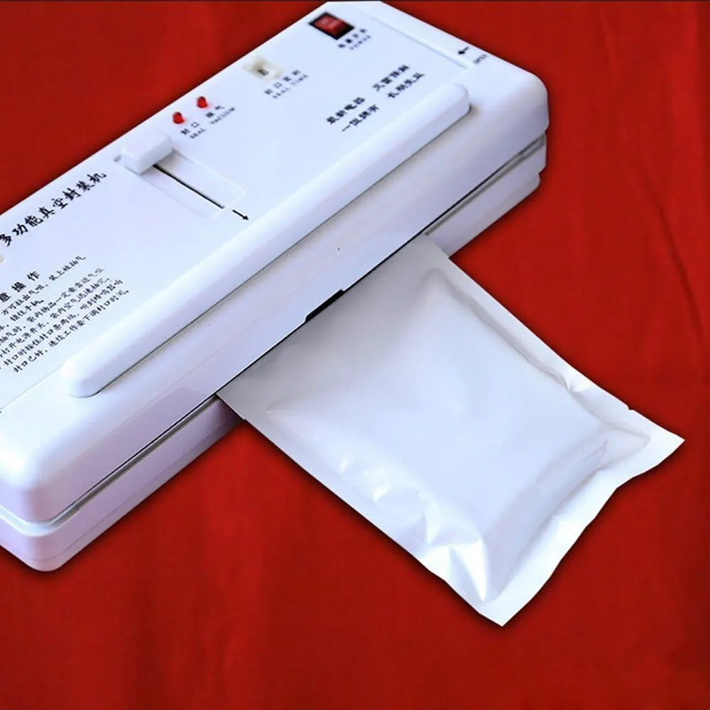 PABCK 500 Pieces White Metallic Mylar Foil Open Top Sealable Bags 3.1x4.7 inch (2.8x4.3 inch Inner Size) Vacuum Heat Seal Pouches for Food Storage Packaging with Tear Notches