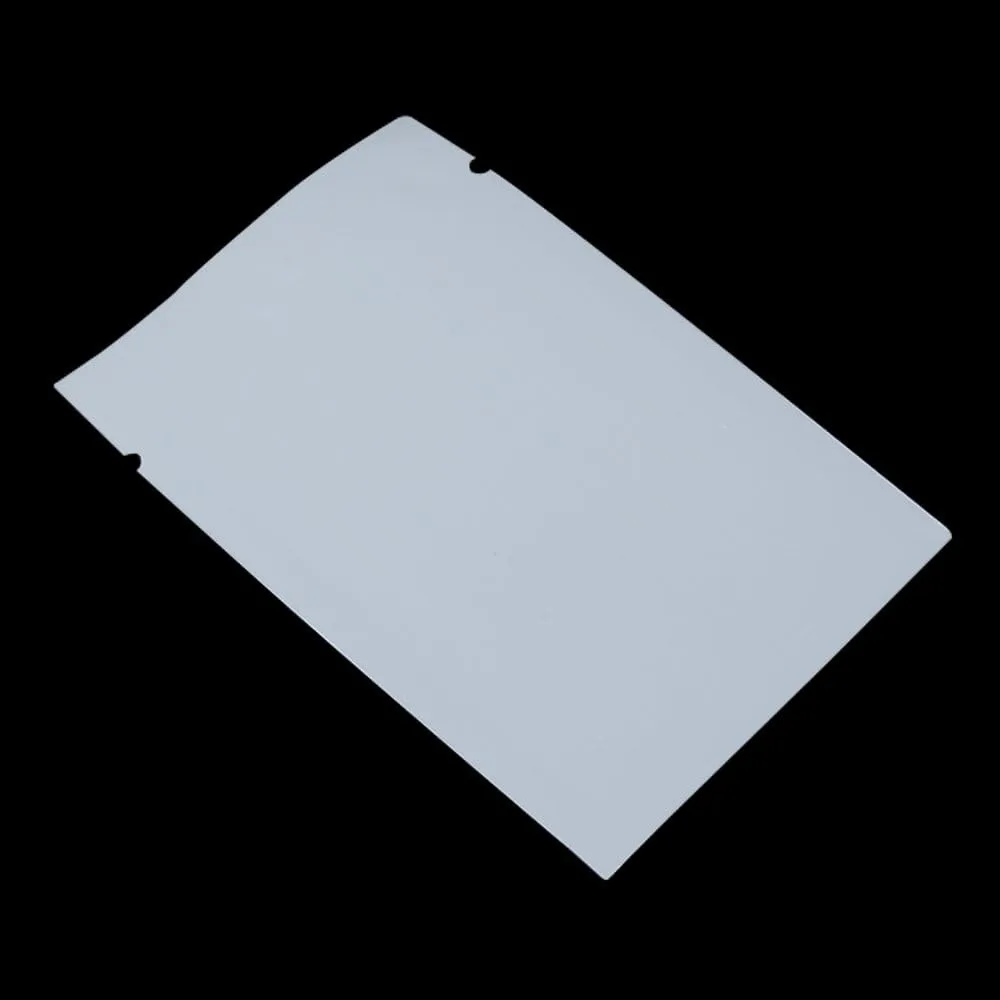 PABCK 500 Pieces White Metallic Mylar Foil Open Top Sealable Bags 3.1x4.7 inch (2.8x4.3 inch Inner Size) Vacuum Heat Seal Pouches for Food Storage Packaging with Tear Notches