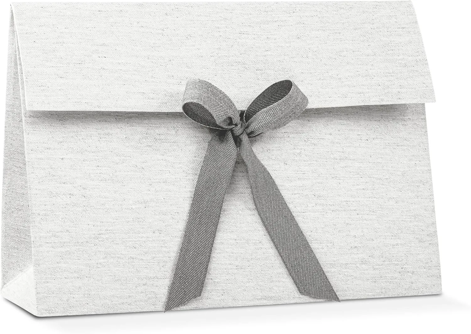 Pack of 2 Luxury Gift Bags (11.02" x 7.87" x 3.93") - Ideal for Valentine's Day, Anniversary, Wedding and Bridesmaid - Gray