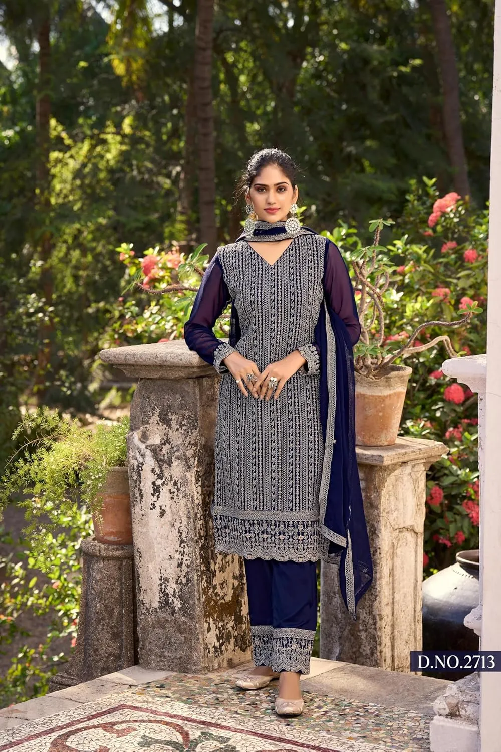 Pakistani Function Wear Salwar Kameez Suits Indian Sewn Stylish Palazzo-Pant Dress
