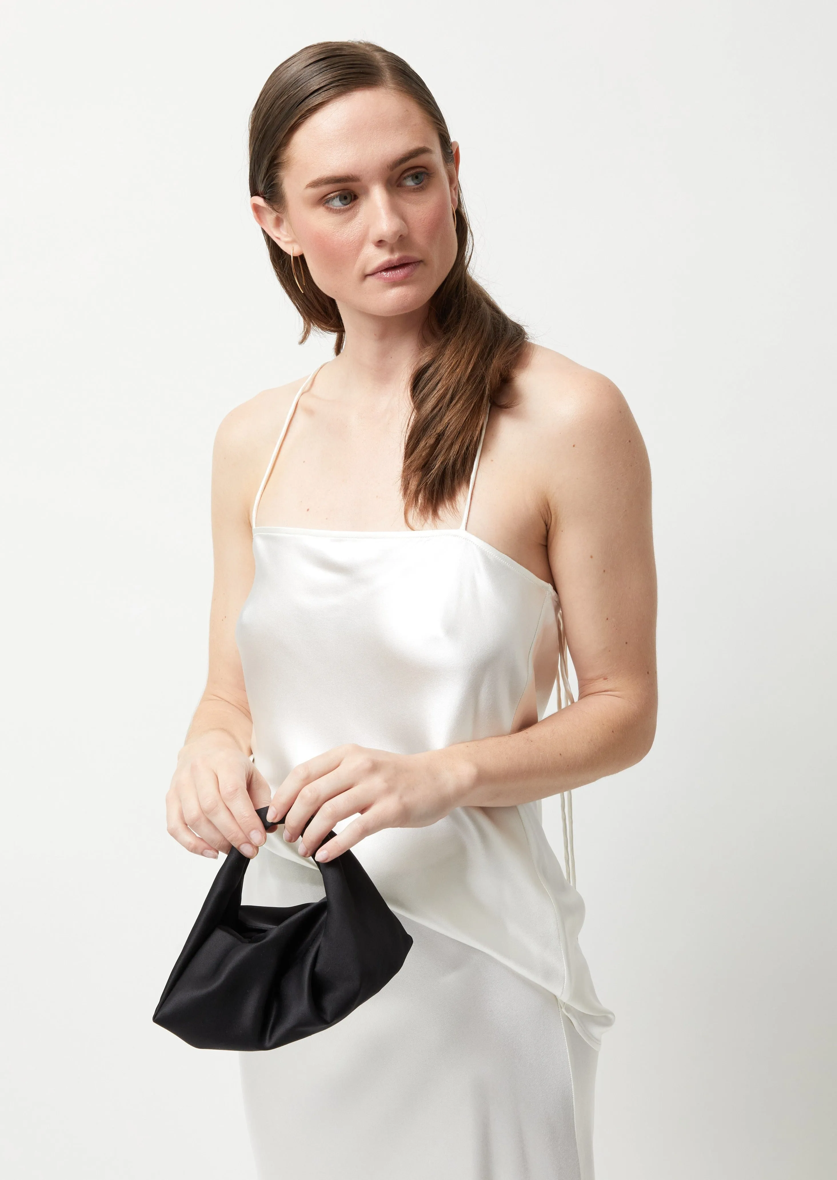Parachute Bag - Black Silk Satin