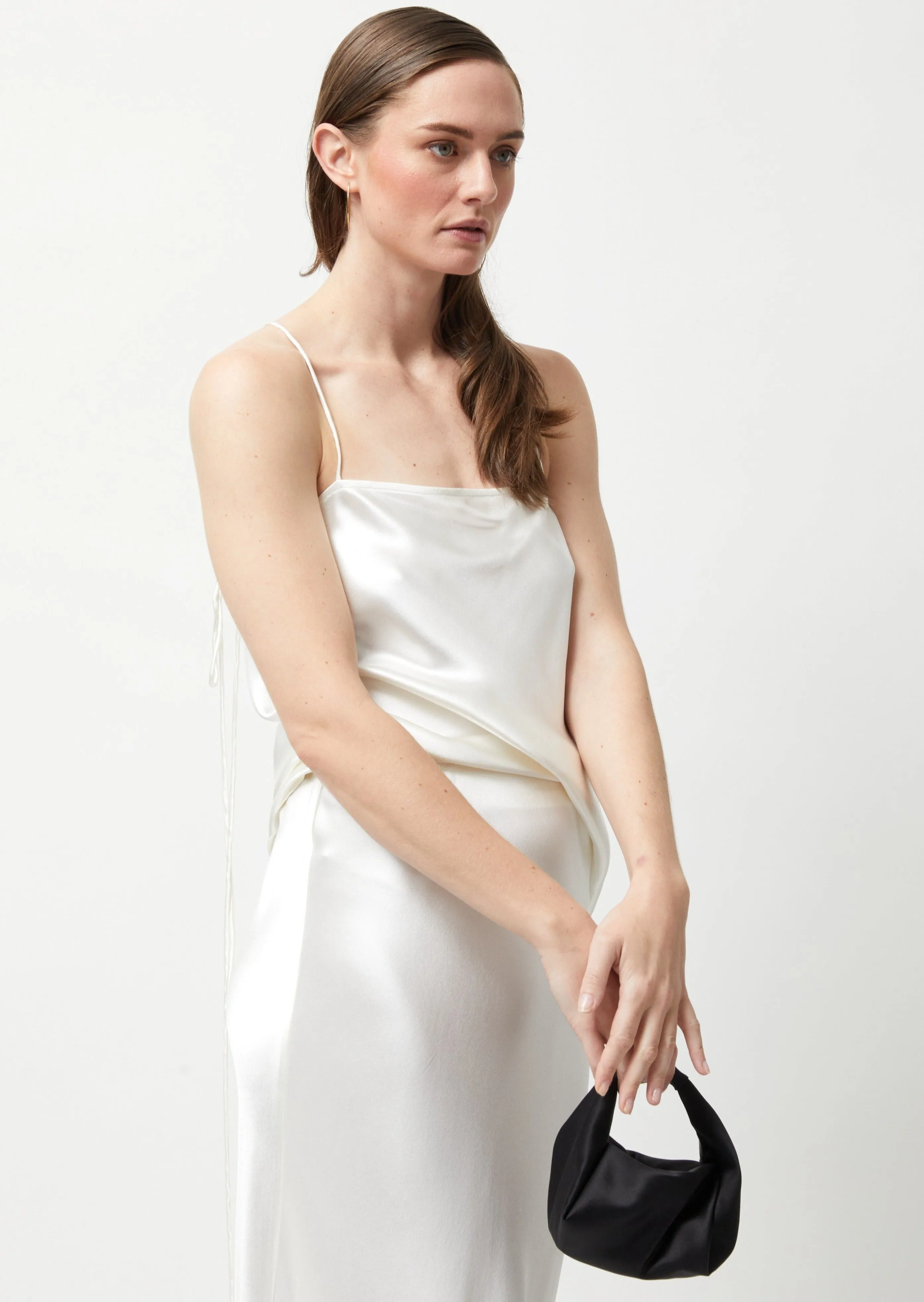 Parachute Bag - Black Silk Satin