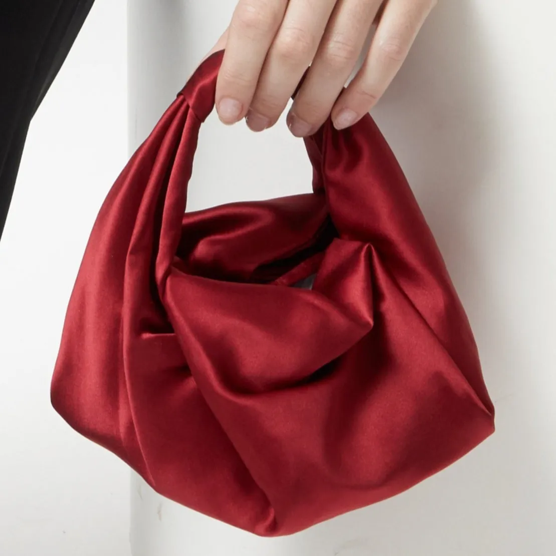 Parachute Bag - Wine Silk Satin