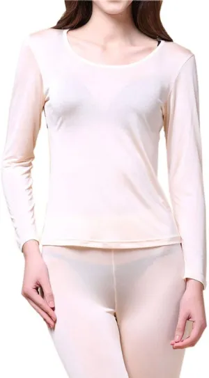 Paradise Silk Pure Silk Knit Women Underwear Long Johns Top Only