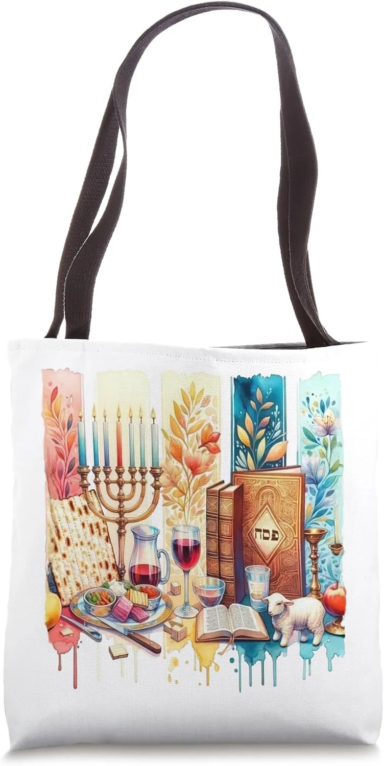 Passover Pesach brushstroke Tote Bag