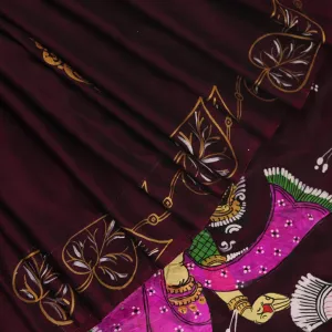 Patachitra Silk Saree - Multi Color