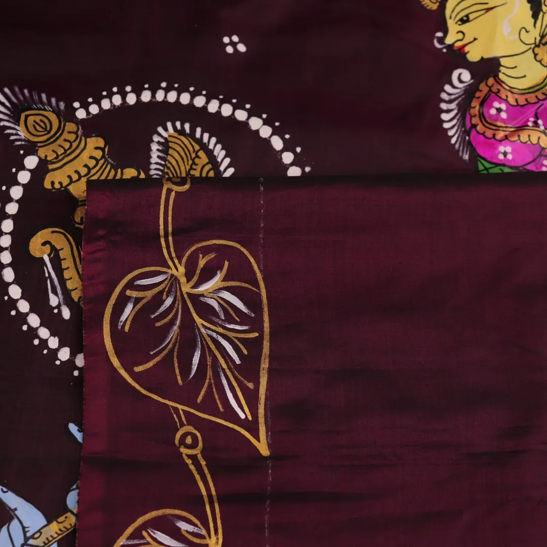 Patachitra Silk Saree - Multi Color