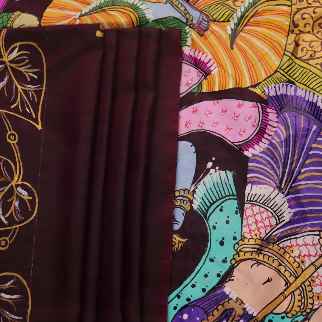 Patachitra Silk Saree - Multi Color