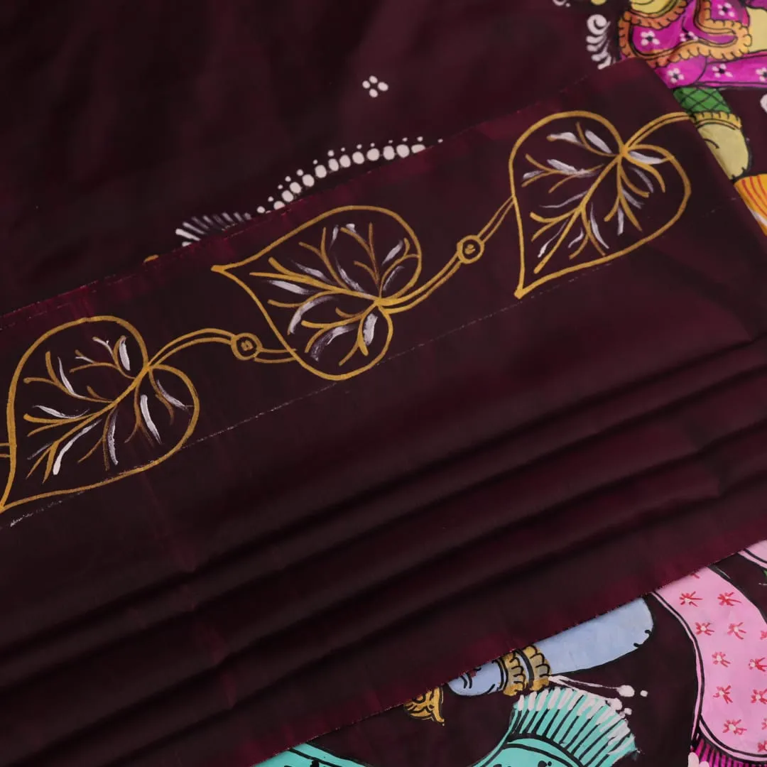 Patachitra Silk Saree - Multi Color
