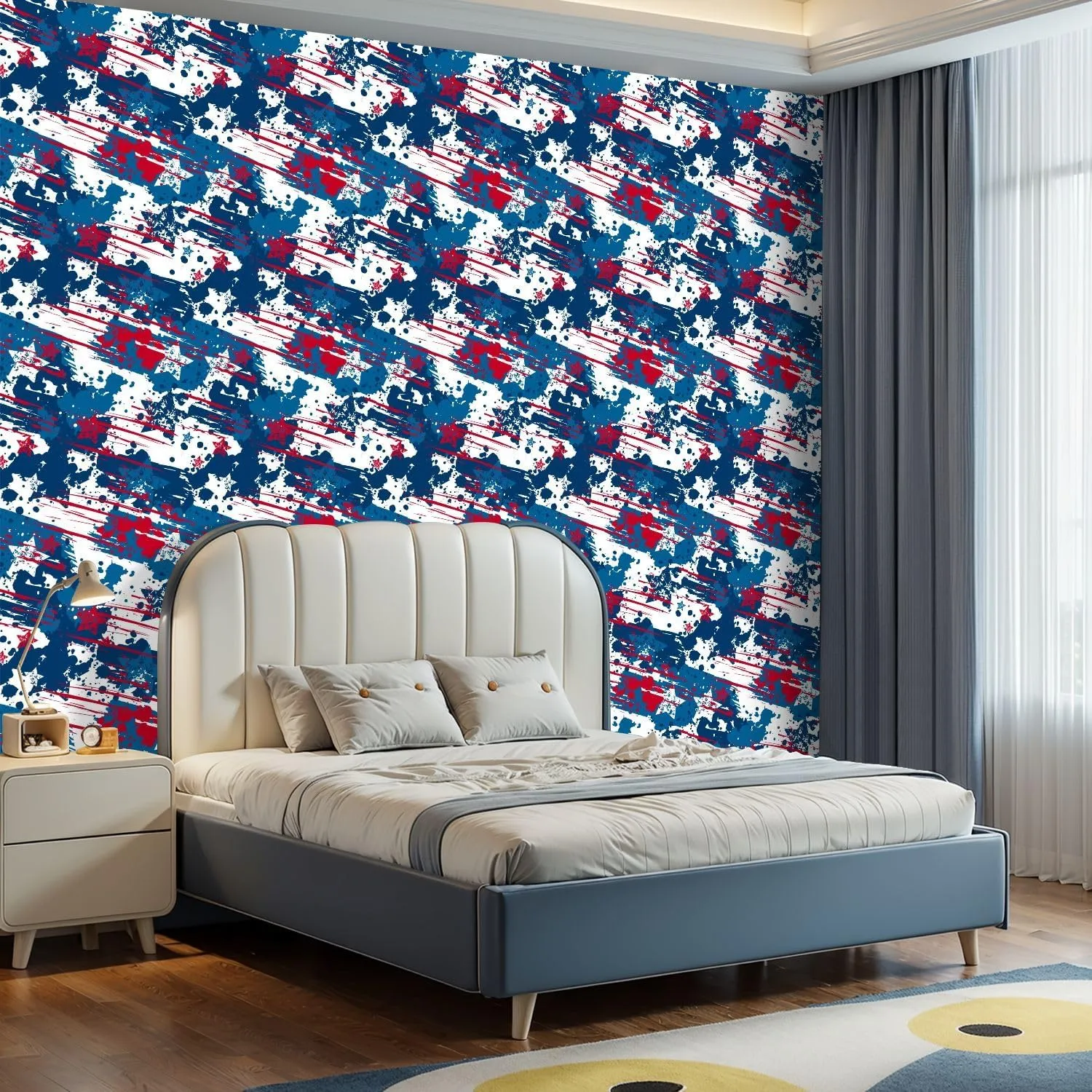 Peel and Stick Wallpaper Self Adhesive Wall Mural Abstract seamless grunge textured pattern Grungy repeated backdrop for Contact Paper Renter Friendly Wallpaper for Kitchen Nursery Bedroom 17.7"x118"