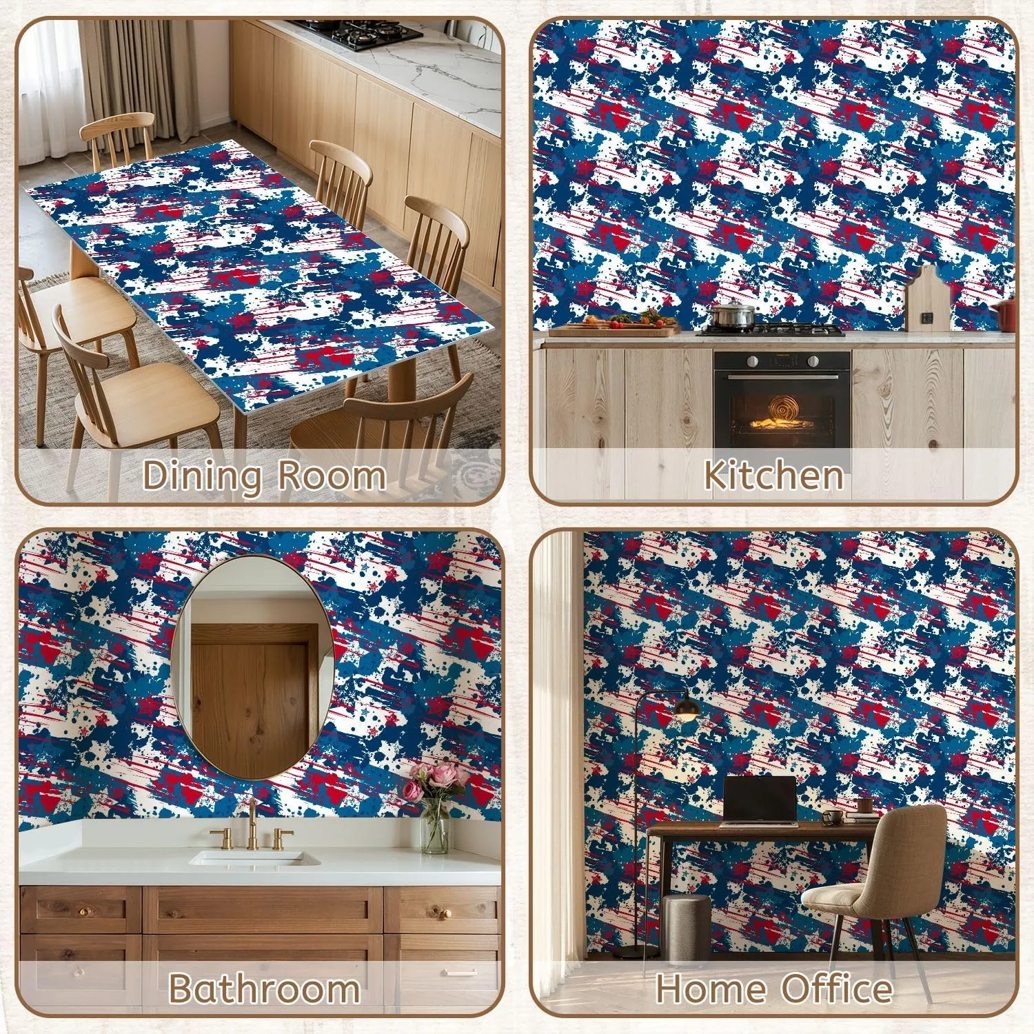 Peel and Stick Wallpaper Self Adhesive Wall Mural Abstract seamless grunge textured pattern Grungy repeated backdrop for Contact Paper Renter Friendly Wallpaper for Kitchen Nursery Bedroom 17.7"x118"