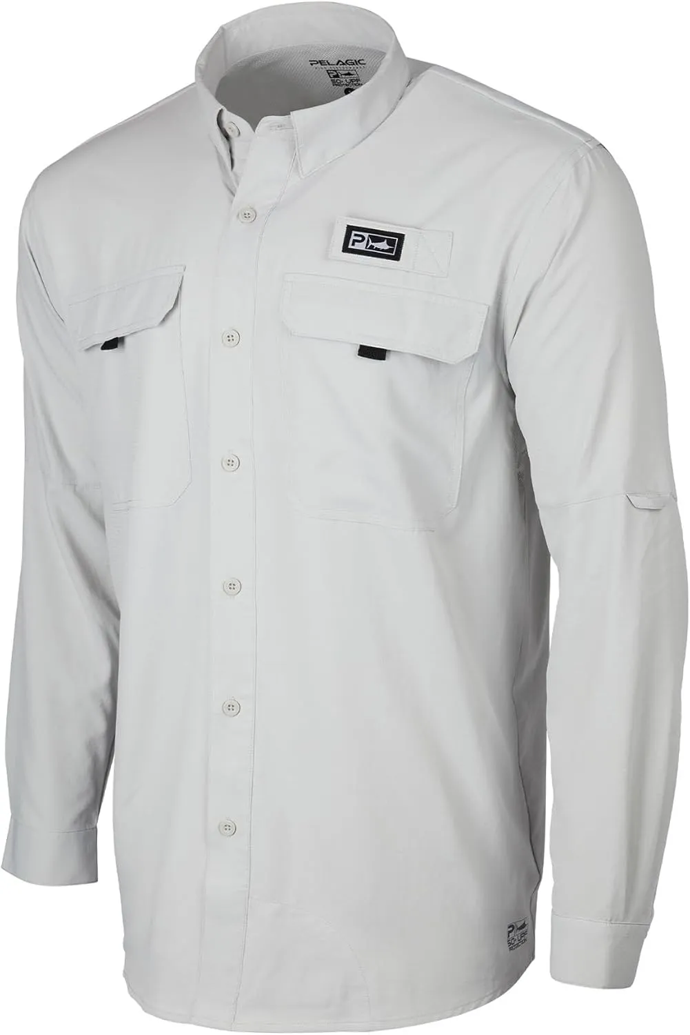 PELAGIC Men's Keys Guide Fishing Shirt, Long Sleeve, UPF 50  Protection, Ventilated and Lightweight