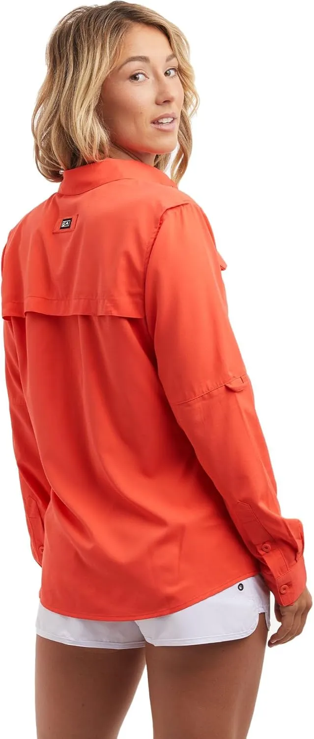 PELAGIC Women's Keys Guide Fishing Shirt, Long Sleeve, UPF 50  Protection, Ventilated and Lightweight