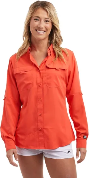 PELAGIC Women's Keys Guide Fishing Shirt, Long Sleeve, UPF 50  Protection, Ventilated and Lightweight